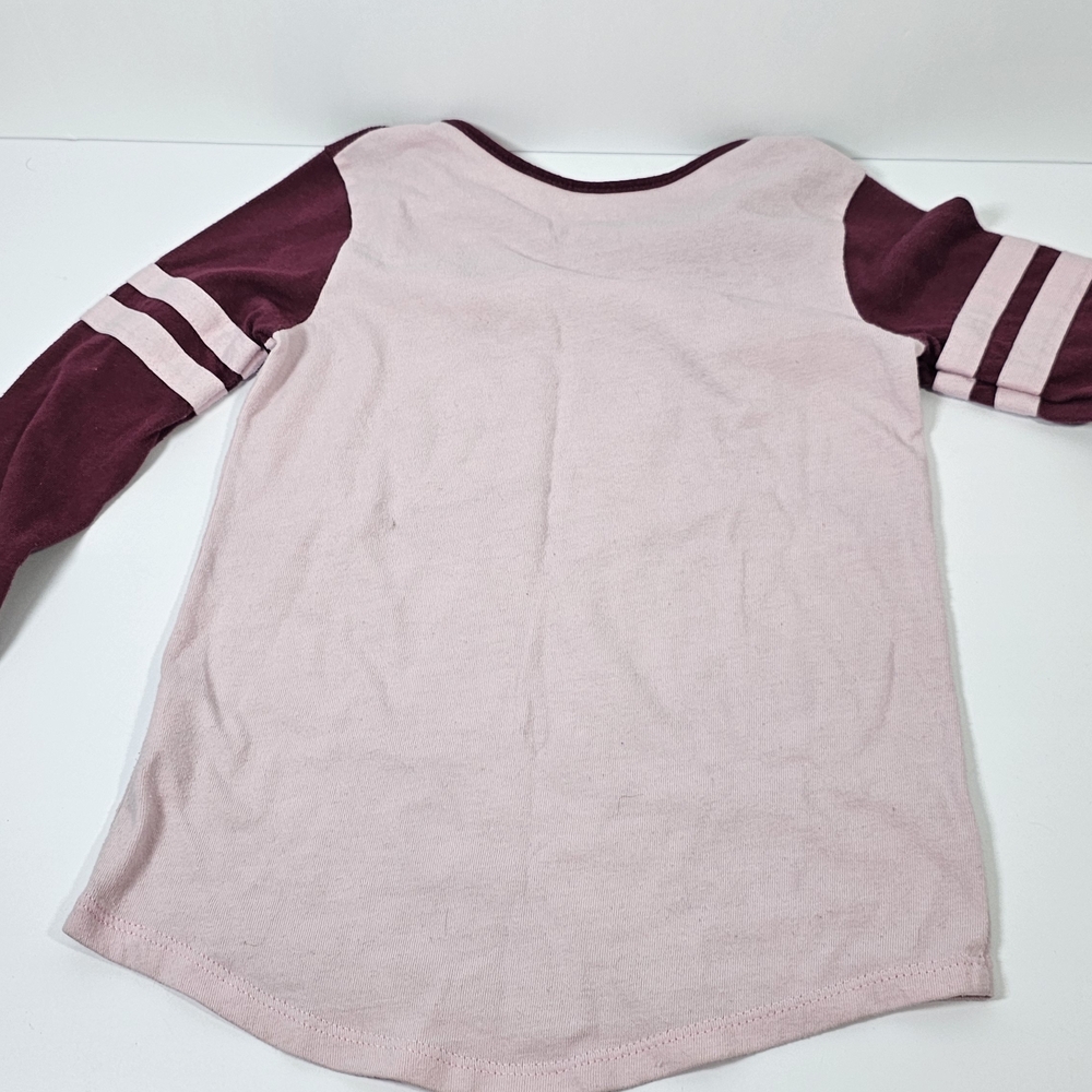 Garanimals Pink and‎ Maroon Floral Number Long Sleeve Tee - Picture 3 of 3